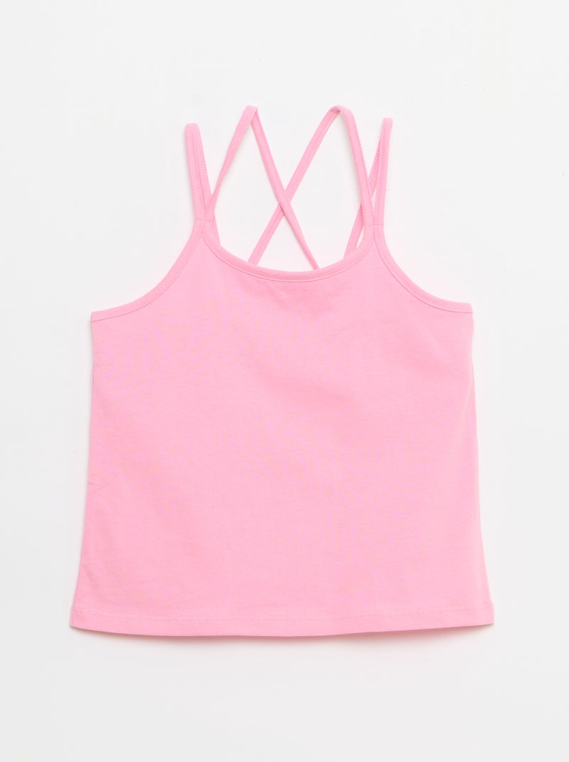 Pack de 2 camisetas de tirantes, una estampada Blanco - Kiabi