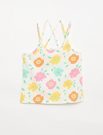 Pack de 2 camisetas de tirantes, una estampada