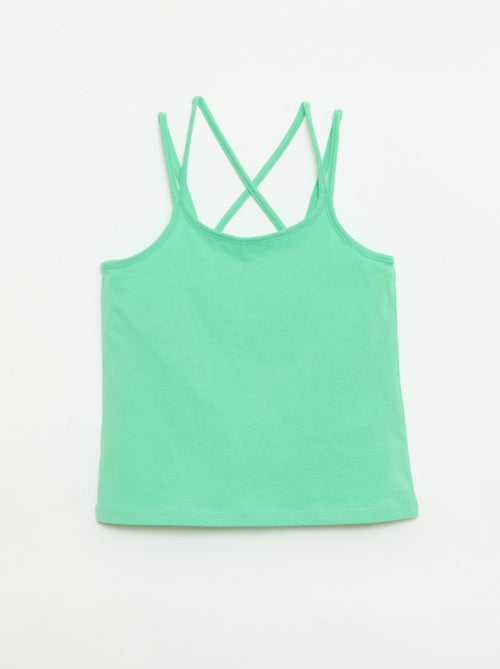 Pack de 2 camisetas de tirantes, una estampada - Kiabi