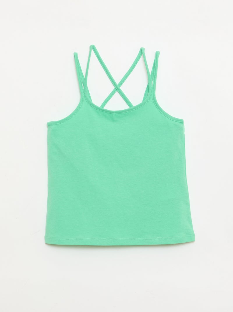 Pack de 2 camisetas de tirantes, una estampada Blanco - Kiabi