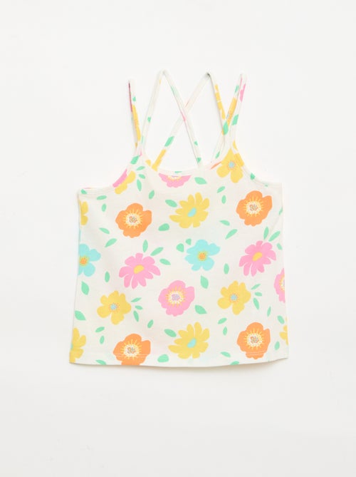 Pack de 2 camisetas de tirantes, una estampada - Kiabi