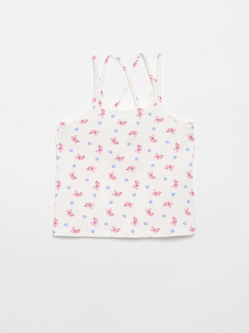 Pack de 2 camisetas de tirantes, una estampada Blanco - Kiabi