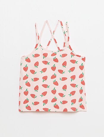 Pack de 2 camisetas de tirantes, una estampada