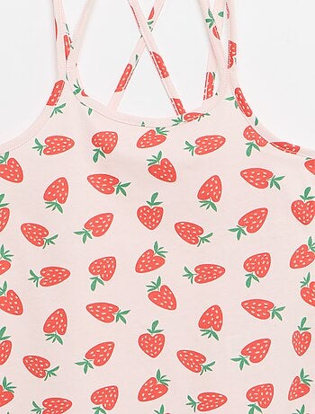 Pack de 2 camisetas de tirantes, una estampada