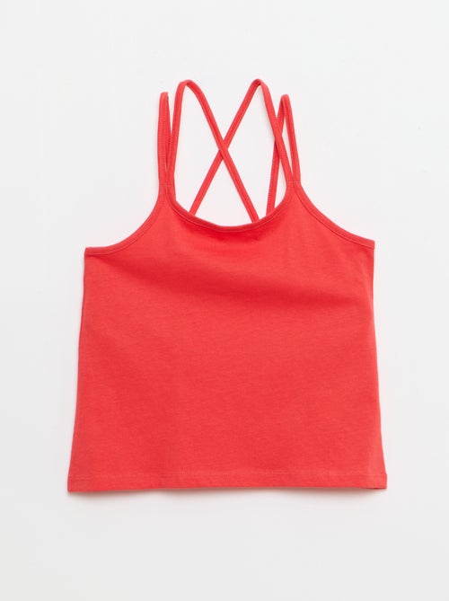 Pack de 2 camisetas de tirantes, una estampada - Kiabi