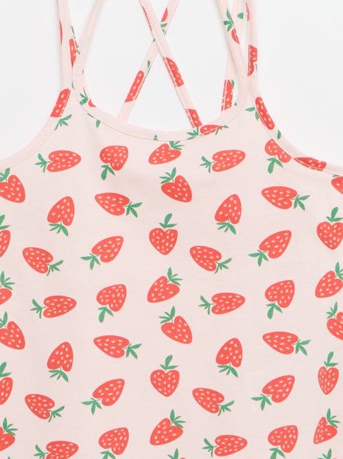 Pack de 2 camisetas de tirantes, una estampada - Kiabi