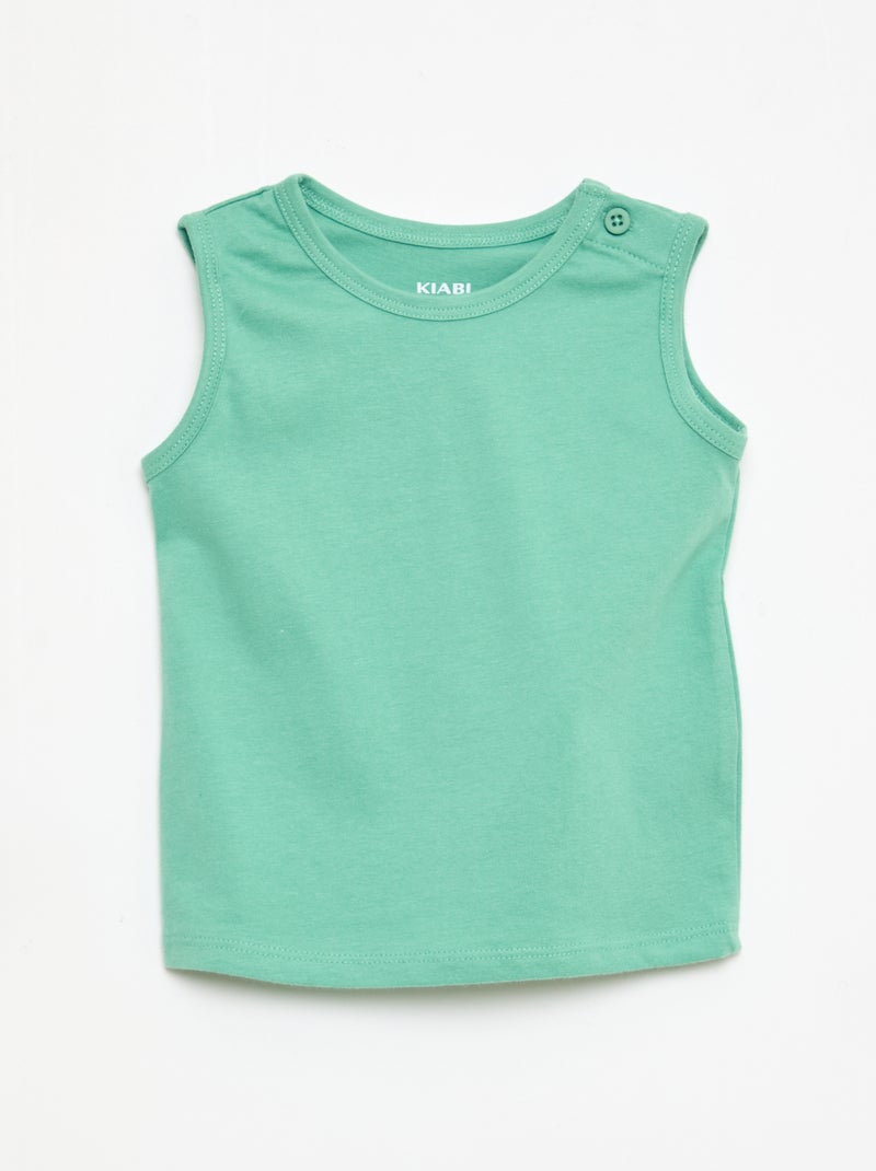 Pack de 2 camisetas de tirantes Verde - Kiabi
