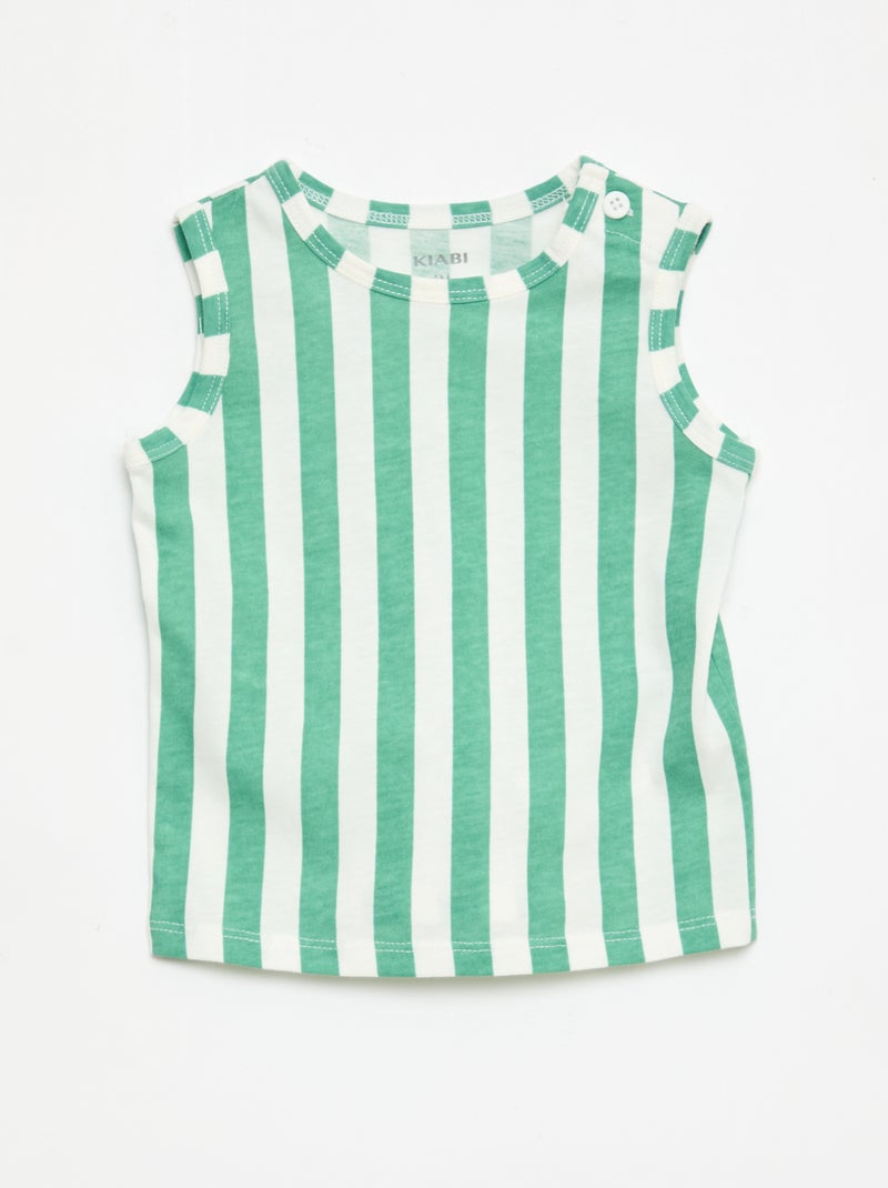Pack de 2 camisetas de tirantes Verde - Kiabi