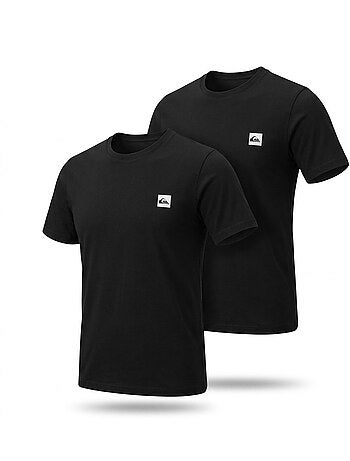 Pack de 2 camisetas hombre algodón cuello redondo o cuello de pico QUIKSILVER