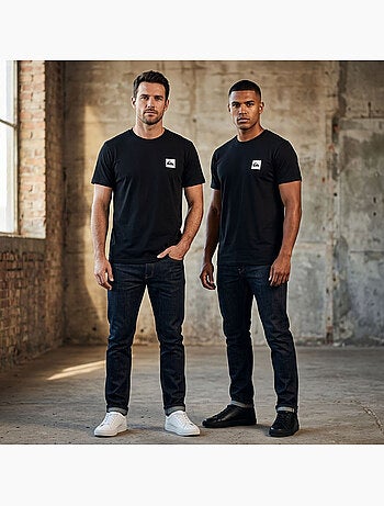 Pack de 2 camisetas hombre algodón cuello redondo o cuello de pico QUIKSILVER