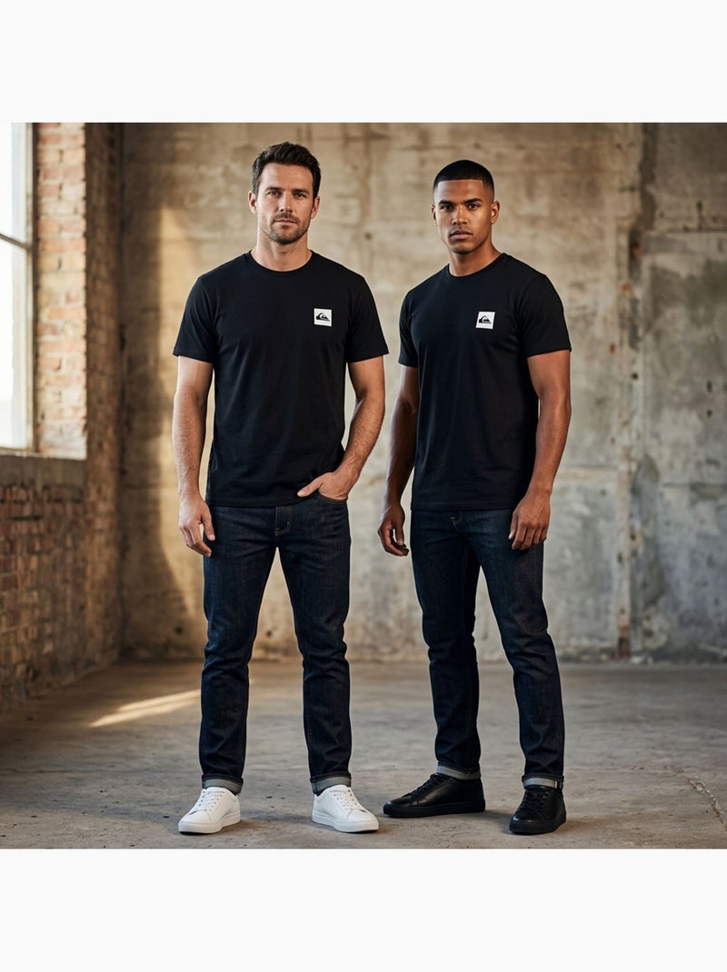 Pack de 2 camisetas hombre algodón cuello redondo o cuello de pico QUIKSILVER Negro - Kiabi