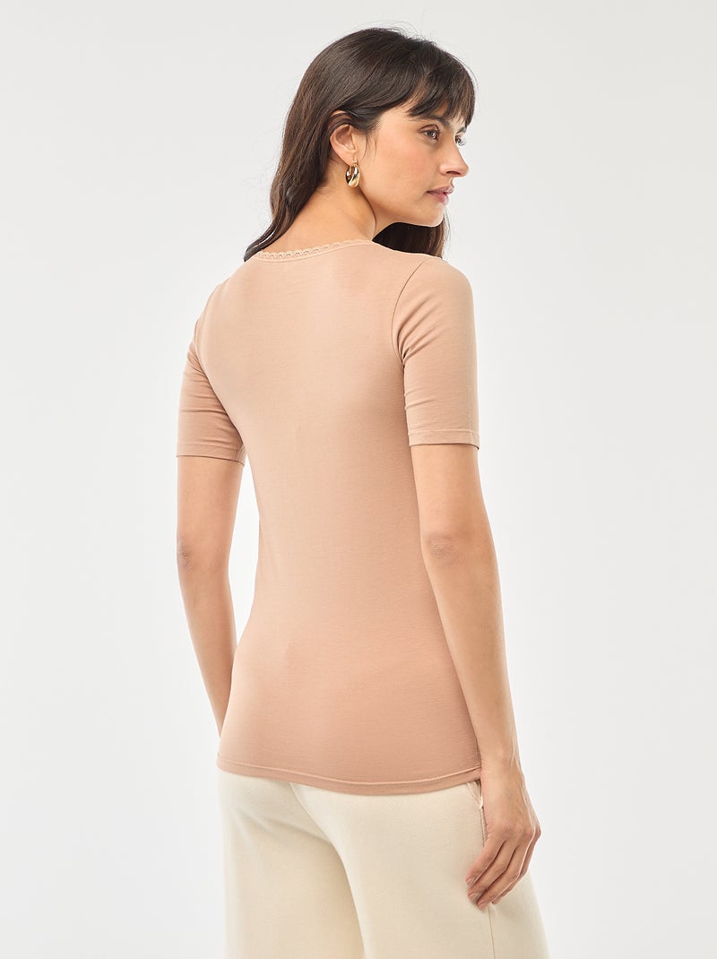 Pack de 2 camisetas interiores BEIGE - Kiabi