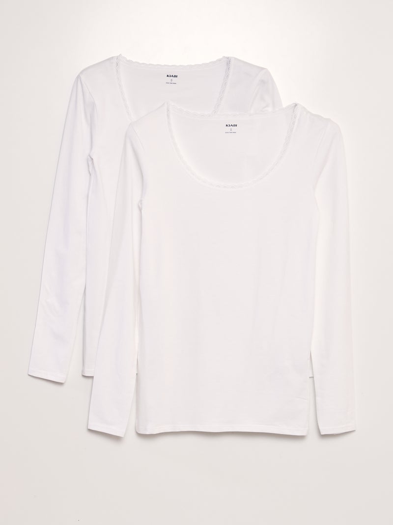 Pack de 2 camisetas interiores BLANCO - Kiabi