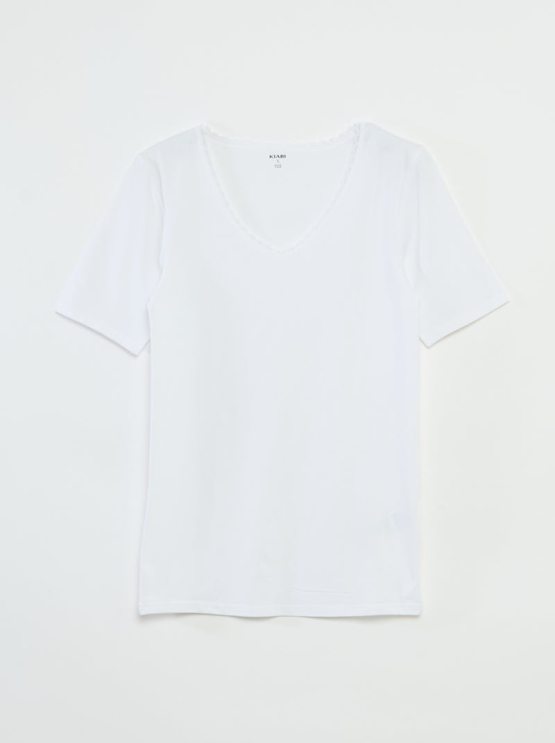 Pack de 2 camisetas interiores BLANCO - Kiabi