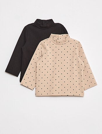 Pack de 2 camisetas interiores de cuello alto