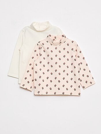 Pack de 2 camisetas interiores de cuello alto