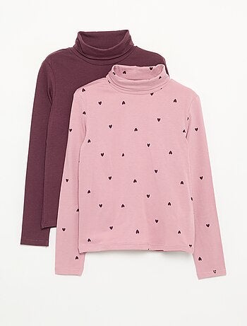 Pack de 2 camisetas interiores de cuello vuelto