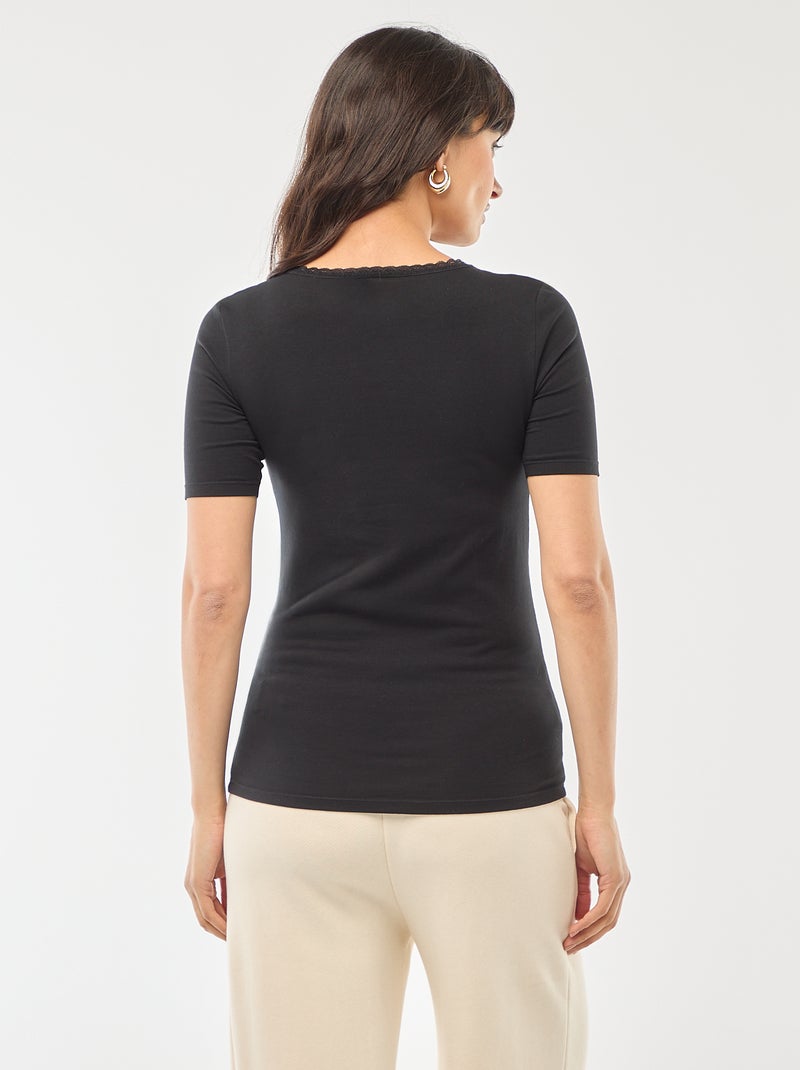Pack de 2 camisetas interiores NEGRO - Kiabi