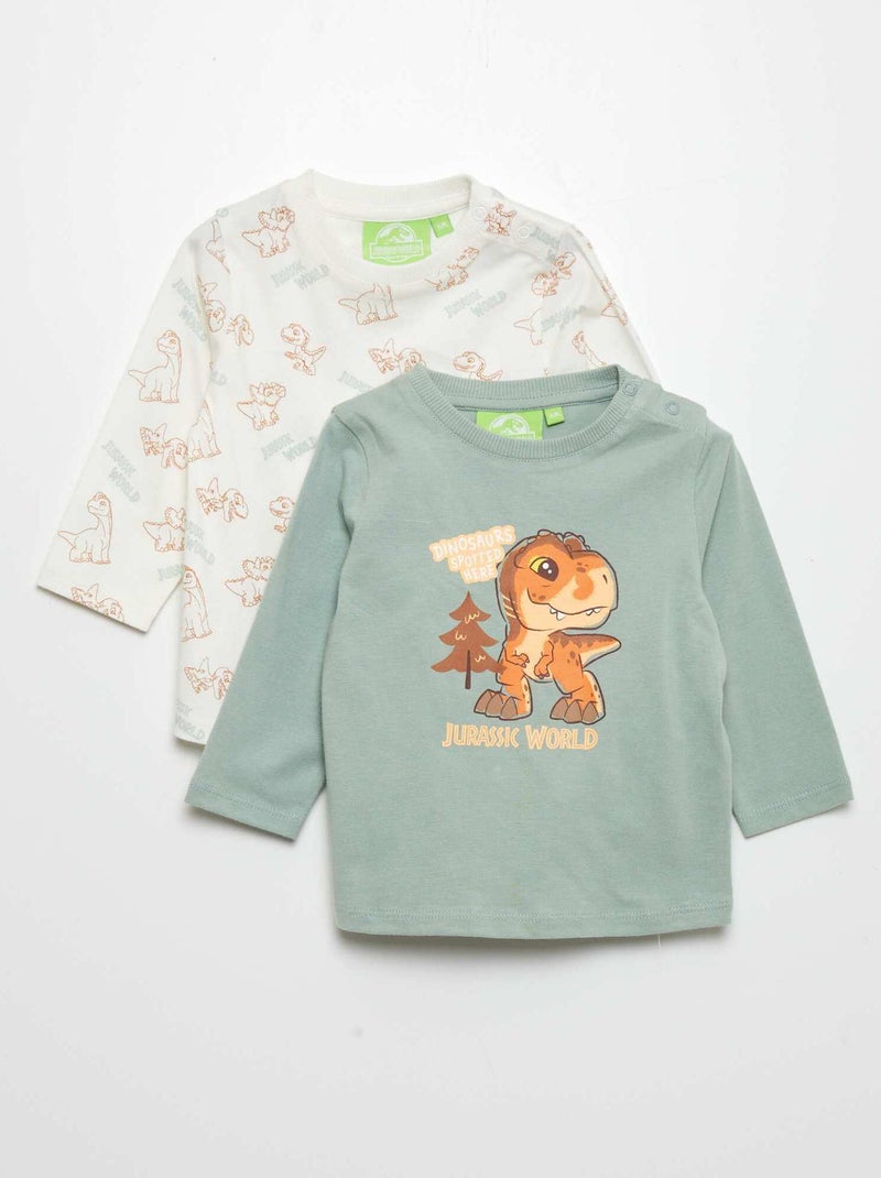 Pack de 2 camisetas 'Jurassic World' VERDE - Kiabi