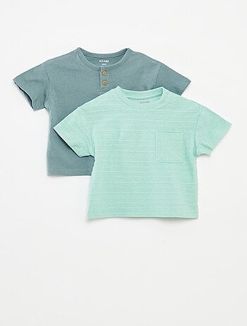 Pack de 2 camisetas lisas de manga corta