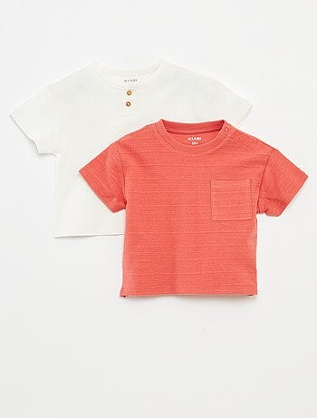 Pack de 2 camisetas lisas de manga corta