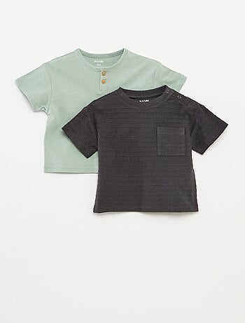 Pack de 2 camisetas lisas de manga corta
