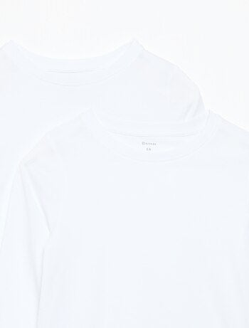 Pack de 2 camisetas lisas de manga larga