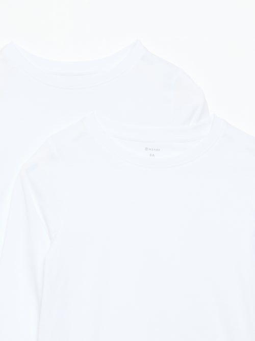 Pack de 2 camisetas lisas de manga larga - Kiabi