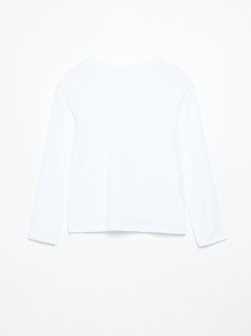 Pack de 2 camisetas lisas de manga larga - Kiabi