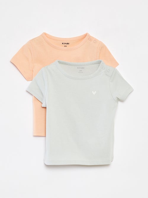 Pack de 2 camisetas lisas - Kiabi