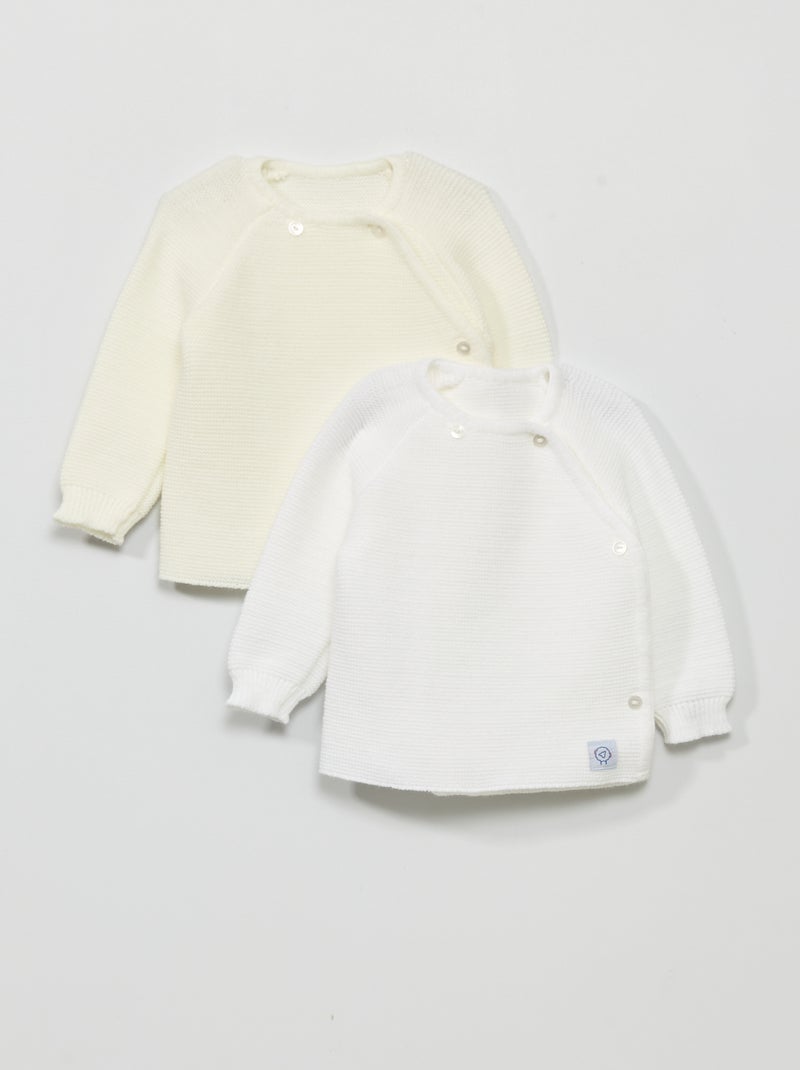 Pack de 2 camisetas 'Manufacture de Layette' - Fabricado en Francia BLANCO - Kiabi