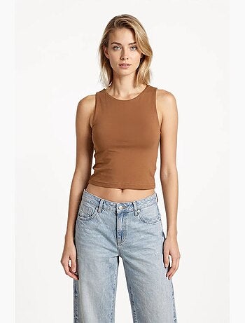 Pack de 2 camisetas sin mangas ajustadas cortas cuello redondo istanbul