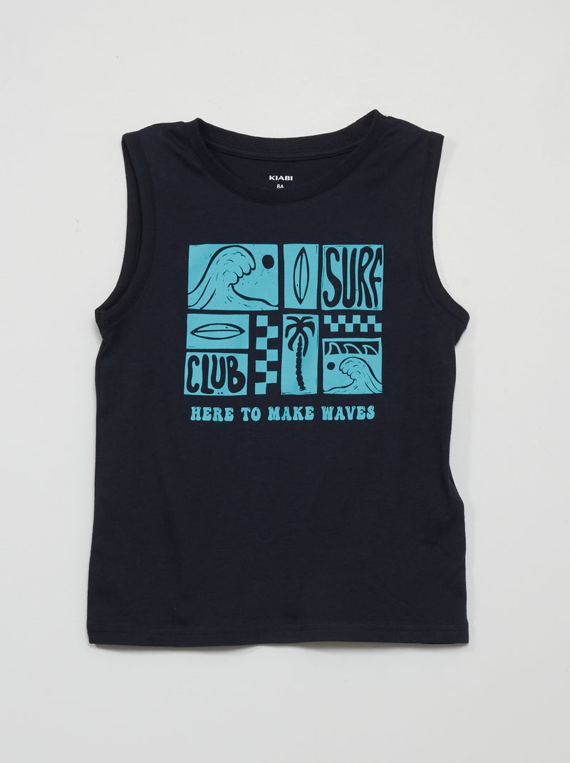 Pack de 2 camisetas sin mangas AZUL - Kiabi