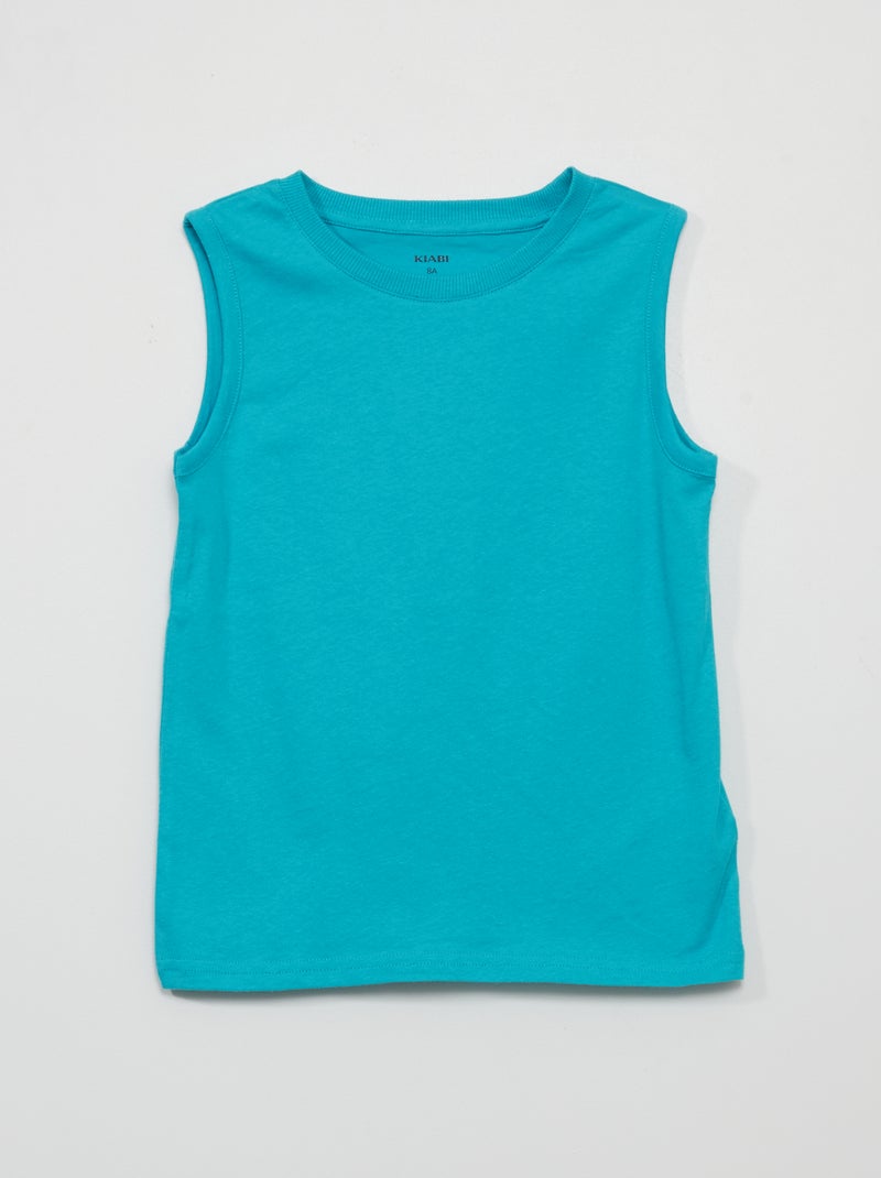Pack de 2 camisetas sin mangas AZUL - Kiabi