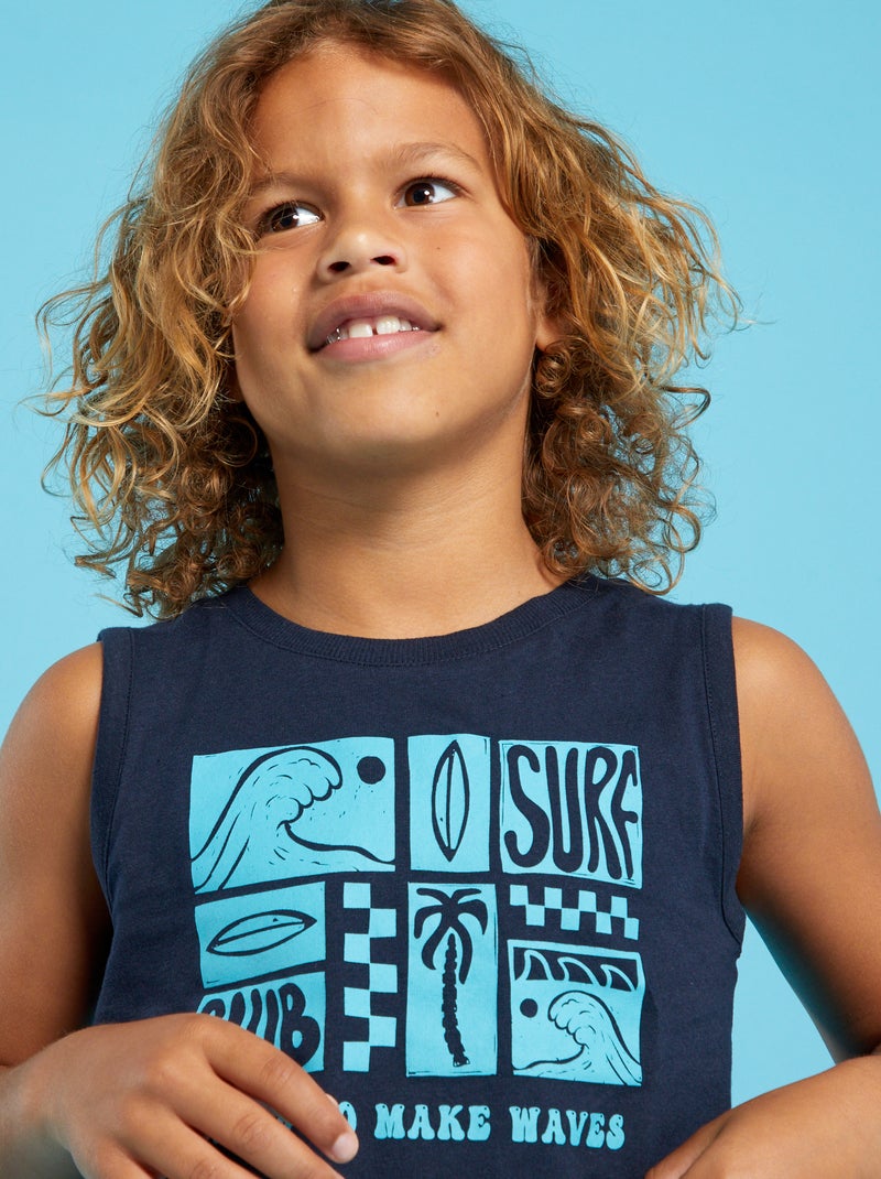 Pack de 2 camisetas sin mangas AZUL - Kiabi