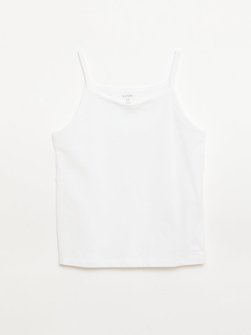 Pack de 2 camisetas sin mangas Blanco - Kiabi