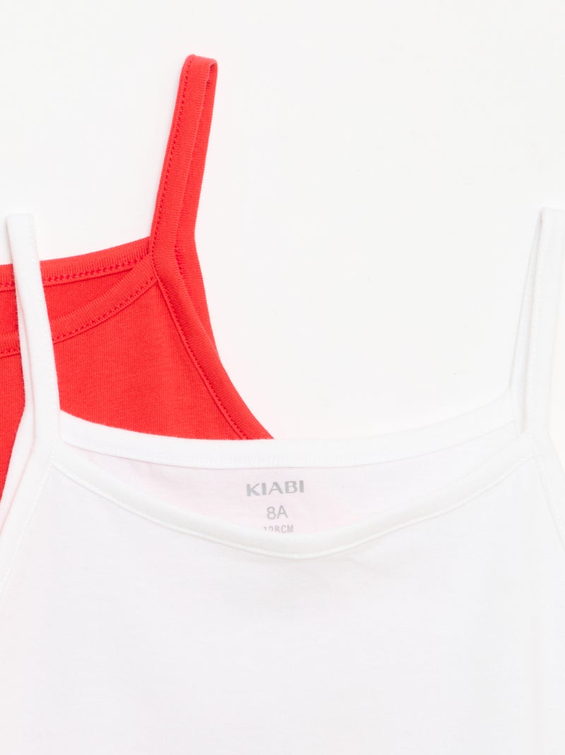 Pack de 2 camisetas sin mangas Blanco - Kiabi