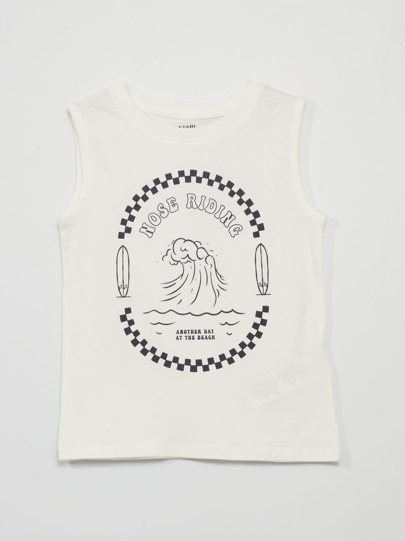 Pack de 2 camisetas sin mangas BLANCO - Kiabi