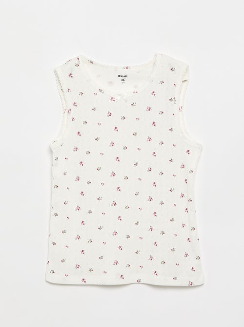 Pack de 2 camisetas sin mangas de punto calado - Kiabi