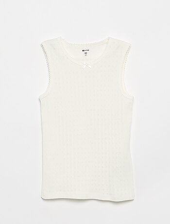 Pack de 2 camisetas sin mangas de punto calado
