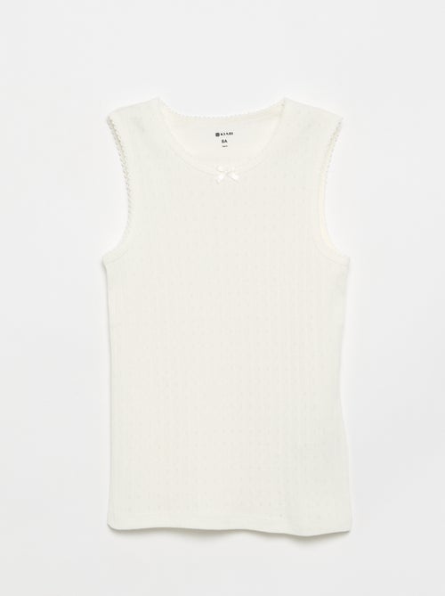 Pack de 2 camisetas sin mangas de punto calado - Kiabi