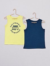 6 A/ños Camiseta Interior para Ni/ño Ni/ña Beb/é Paquete De 2 Camiseta sin Mangas Malla Chalecos 100/% Algod/ón 6 Meses