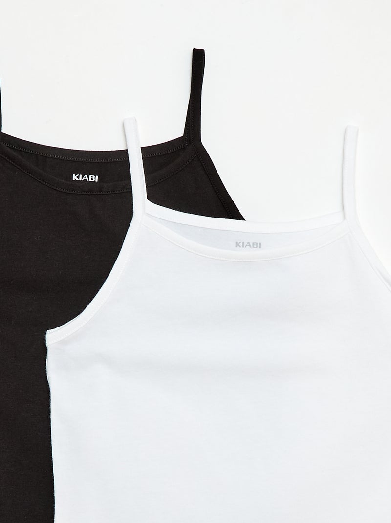 Pack de 2 camisetas sin mangas Negro - Kiabi