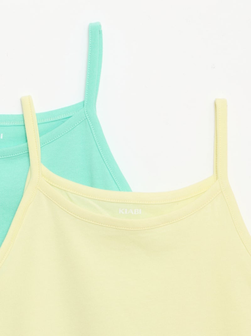 Pack de 2 camisetas sin mangas Verde - Kiabi
