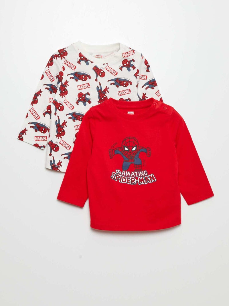 Pack de 2 camisetas 'Spider-Man' ROJO - Kiabi
