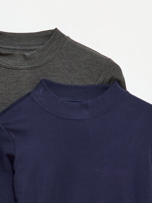 Pack de 2 camisetas termorreguladoras de cuello alto - Kiabi