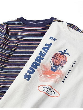 Pack de 2 camisetas y bermudas de algodón