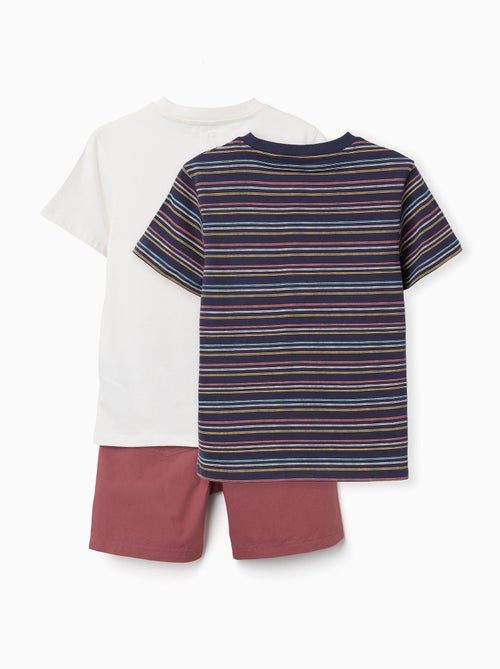 Pack de 2 camisetas y bermudas de algodón - Kiabi