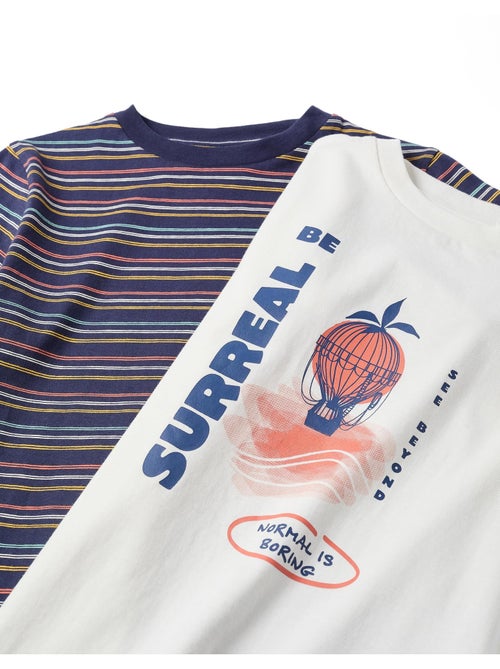 Pack de 2 camisetas y bermudas de algodón - Kiabi