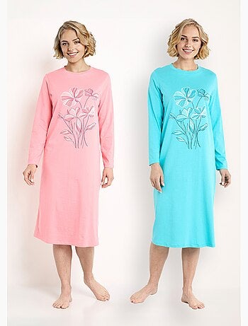Pack de 2 camisones de algodón de longitud media - Afibel